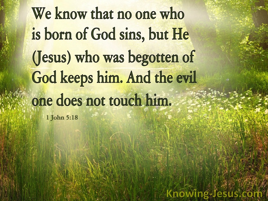 1 John 5:18 No One Born Of God Sins (green)